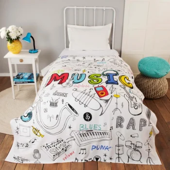 Karaca Home Young Music jednostruki set posteljine dječiji